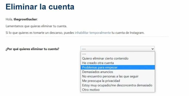 Cómo Eliminar Una Cuenta de Instagram: Una Guía Paso a Paso